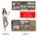 Ver imagem 6 de Armário de Cozinha Compacta 180cm Rustic Glamy Madesa 06