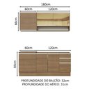 Ver imagem 4 de Armário de Cozinha Compacta 180cm Rustic Glamy Madesa 06
