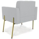 Ver imagem 2 de Poltrona para Sala Pé Metal Dourado Kit 2 Ana Linho Cinza - Ibiza