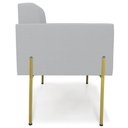 Ver imagem 5 de Poltrona para Sala Pé Metal Dourado Kit 2 Ana Linho Cinza - Ibiza