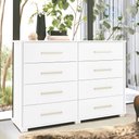 Ver imagem 2 de Cômoda Para Quarto 8 Gavetas Lis F08 Branco - Mpozenato
