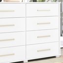 Ver imagem 3 de Cômoda Para Quarto 8 Gavetas Lis F08 Branco - Mpozenato