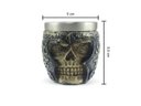 Ver imagem 5 de Kit 4 Copos Shot Dose Colecionável Decorativo Em Aço Inox Resina Para Tequila Whisky Vodka Cor: Escu