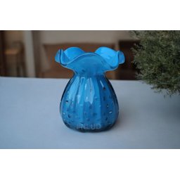 Vaso Decorativo Murano Trouxinha Media Azul Bebê - 4