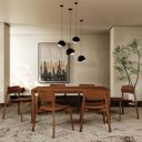 Ver imagem 6 de Conjunto Sala Jantar Nature: Mesa com 6 Cadeiras Madeira Pinus Rústico Escuro