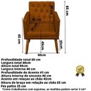 Ver imagem 5 de Poltrona Decorativa para Cantinho do Café Tecido Suede Base Fixa Pés em Madeira Natural