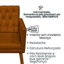 Ver imagem 3 de Poltrona Decorativa para Cantinho do Café Tecido Suede Base Fixa Pés em Madeira Natural