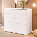 Ver imagem 1 de Cômoda Dieci 10 Gavetas Mdp 15 Mm Corrediça Telescópica + Fecho Toque Branco