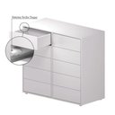 Ver imagem 3 de Cômoda Dieci 10 Gavetas Mdp 15 Mm Corrediça Telescópica + Fecho Toque Branco