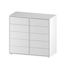 Ver mais imagens de Cômoda Dieci 10 Gavetas Mdp 15 Mm Corrediça Telescópica + Fecho Toque Branco