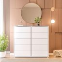 Ver imagem 2 de Cômoda Dieci 10 Gavetas Mdp 15 Mm Corrediça Telescópica + Fecho Toque Branco