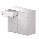 Ver imagem 4 de Cômoda Dieci 10 Gavetas Mdp 15 Mm Corrediça Telescópica + Fecho Toque Branco