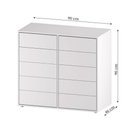 Ver imagem 5 de Cômoda Dieci 10 Gavetas Mdp 15 Mm Corrediça Telescópica + Fecho Toque Branco