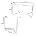 Ver imagem 5 de Mesa Industrial Retangular Preta Base V Cobre 137x90cm 6 Cadeiras Estofadas Eames Verdes Madeira