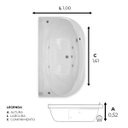 Ver imagem 3 de Banheira Dupla Londres com Hidro em Acrílico