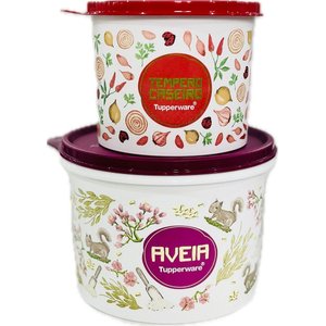 Tupperware Kit 2 Peças Pote Aveia e Pote Tempero Caseiro Kit 2 Peças Pote Aveia e Pote Tempero Casei