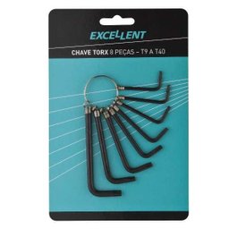 JOGO CHAVE TORX C/8 PCS ARGOLA 6OC - EXCELLENT - 1