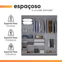 Ver mais imagens de Guarda Roupas Casal Madrid 6 Portas de Bater 2 Gavetas MDP Cinza com Corrediças Telescópicas Maxel
