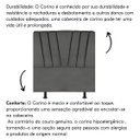 Ver imagem 5 de Cabeceira Estofada Cama Casal Queen Size 160 Cm Louise Corino:cinza