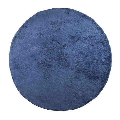 Tapete Redondo 0,80cm Quarto Sala Escritório Pelo Macio.:azul