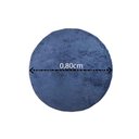 Ver imagem 3 de Tapete Redondo 0,80cm Quarto Sala Escritório Pelo Macio.:azul