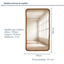 Ver imagem 3 de Espelho Orgânico 180x90cm Moldura MDF Zadar