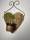 Ver imagem 2 de Porta-vaso - Cachepot Coração em Ferro Rústico