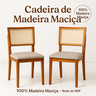 Kit 2 Cadeiras de Jantar Madeira Maciça Estofadas Linho Bege com Tela Sextavada Premiere - 6