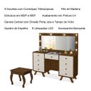 Ver imagem 6 de Penteadeira 9 Gavetas com Banqueta Cristal Malbec/off White