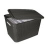Caixa Organizadora São Bernardo Rattan em Plástico Preta 20L - 1