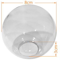 Globo Bolinha de Primeira Vidro Âmbar Liso sem Colar 03x08 - 2