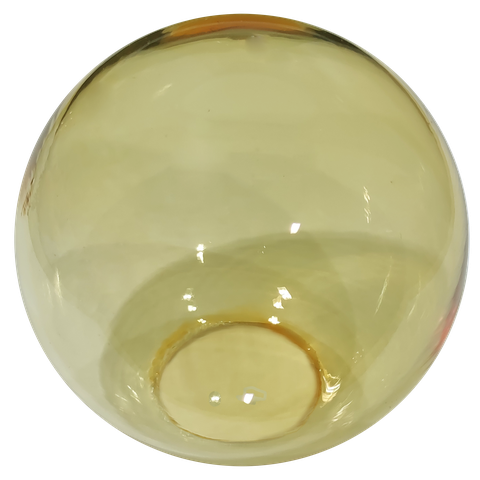 Globo Bolinha de Primeira Vidro Âmbar Liso sem Colar 03x08