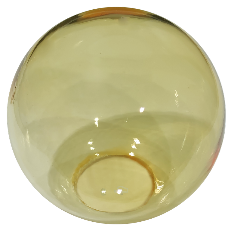 Globo Bolinha de Primeira Vidro Âmbar Liso sem Colar 03x08 Globo Bolinha de Primeira Vidro Âmbar Liso sem Colar 03x08