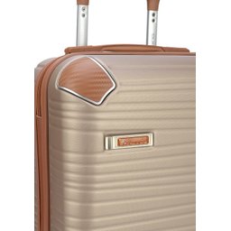 Mala para Viagem Bordo Executiva de Mão Rodinhas 360º - Luxcell - Cor Champanhe - 3