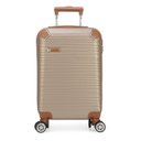 Ver imagem 1 de Mala para Viagem Bordo Executiva de Mão Rodinhas 360º - Luxcell - Cor Champanhe