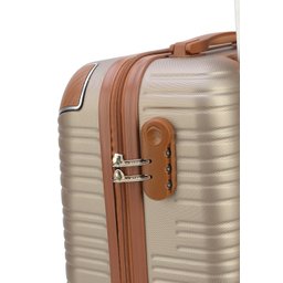 Mala para Viagem Bordo Executiva de Mão Rodinhas 360º - Luxcell - Cor Champanhe - 2