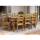 Ver imagem 1 de Conjunto com Mesa de Jantar 180cm Retangular e 8 Cadeiras 100% Madeira Maciça Napoli Espresso Móveis Marrom/Nogueira