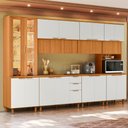 Ver imagem 2 de Cozinha Completa Bari em MDF 6 Peças com Cristaleira com LED