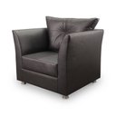 Ver imagem 3 de Poltrona Luxo Decorativa Lisboa Corino Preto