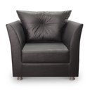 Ver imagem 2 de Poltrona Luxo Decorativa Lisboa Corino Preto