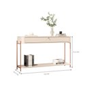 Ver imagem 3 de Aparador Taos 1 Gaveta MDF 123cm Off White Bronze Bechara Móveis