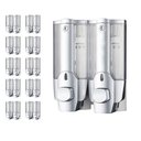 Ver imagem 1 de Dispenser Duplo Shampoo Sabonete Liquido Kit 10 Unidades Banheiro Hotel Casa Shopping Restaurante