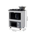 Ver imagem 5 de Kit Balcão para Cooktop Cozinha Kaiki Turim Branco com Fogão Cooktop Chef 4 Bocas Ultra Chama Preto