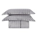 Ver imagem 1 de Kit Cobre Leito Milano Casal Micropercal 300 Fios Matelado Colcha 3 Peças Cinza