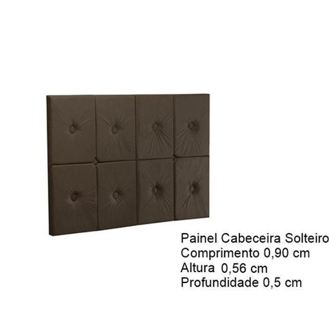 Painel De Cama Solteiro 0,90 Ferrari Cor Marrom