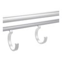 Ver imagem 5 de Toalheiro Varal Alumínio Inox C/ Prateleira e Ganchos Móveis:prateado