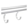 Toalheiro Varal Alumínio Inox C/ Prateleira e Ganchos Móveis:prateado - 5
