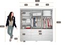 Ver imagem 4 de Guarda Roupa Solteiro Buriti 3 Portas e 9 Gavetas com Espelho Nh Rei de Casa Neve