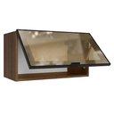 Ver imagem 5 de Armário Aéreo de Cozinha 1 Porta Basculante 60 cm Rustic/Preto Vidro Reflecta Bronze Vinil Madesa