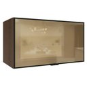 Ver imagem 1 de Armário Aéreo de Cozinha 1 Porta Basculante 60 cm Rustic/Preto Vidro Reflecta Bronze Vinil Madesa